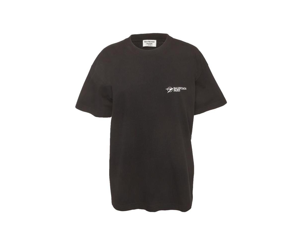 Pre-Owned Balenciaga Women's Logo-Embroidered Jersey T-Shirt