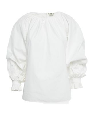 Women's Cotton Poplin Balloon Sleeve Blouse