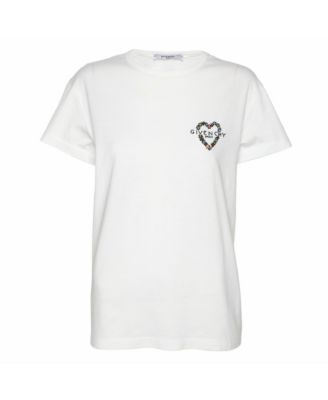 Women's Jersey Embroidered Floral Heart T-Shirt