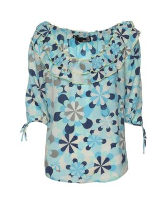 Women's Beaded Cotton Belted Shirt