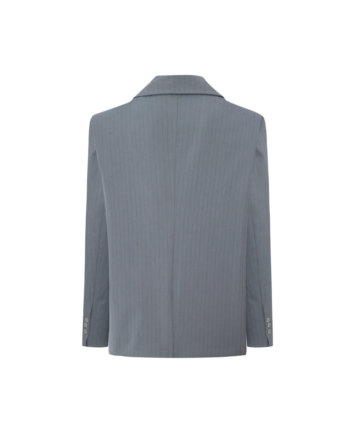Мужской пиджак PCFG Striped Cotton-Blend Woven Tailored Blazer, цвет: Серый — фото 4