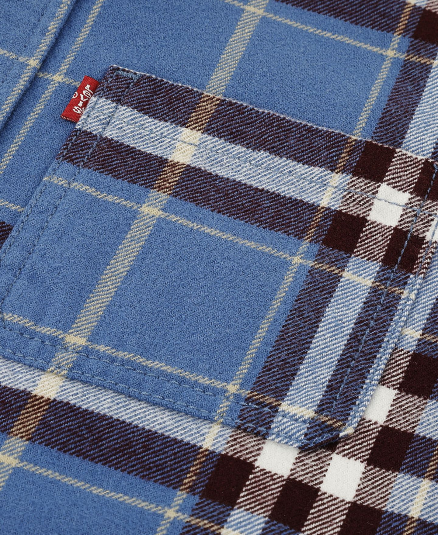 Рубашка Levi's Hooded Plaid Flannel Shirt для мальчиков, цвет: Синий — фото 3