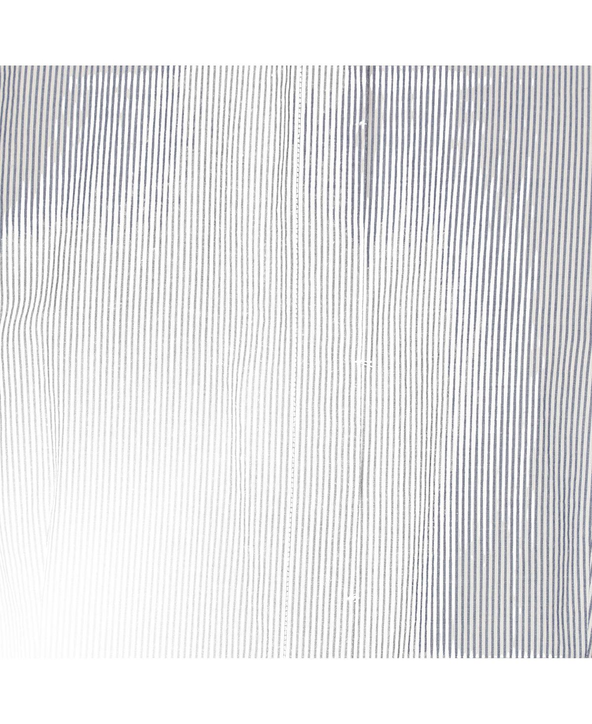 Pre-Owned Brunello Cucinelli Women's Pinstripe Cotton Shirt with Cashmere Sleeves view 3 — MAYCSS fashion products