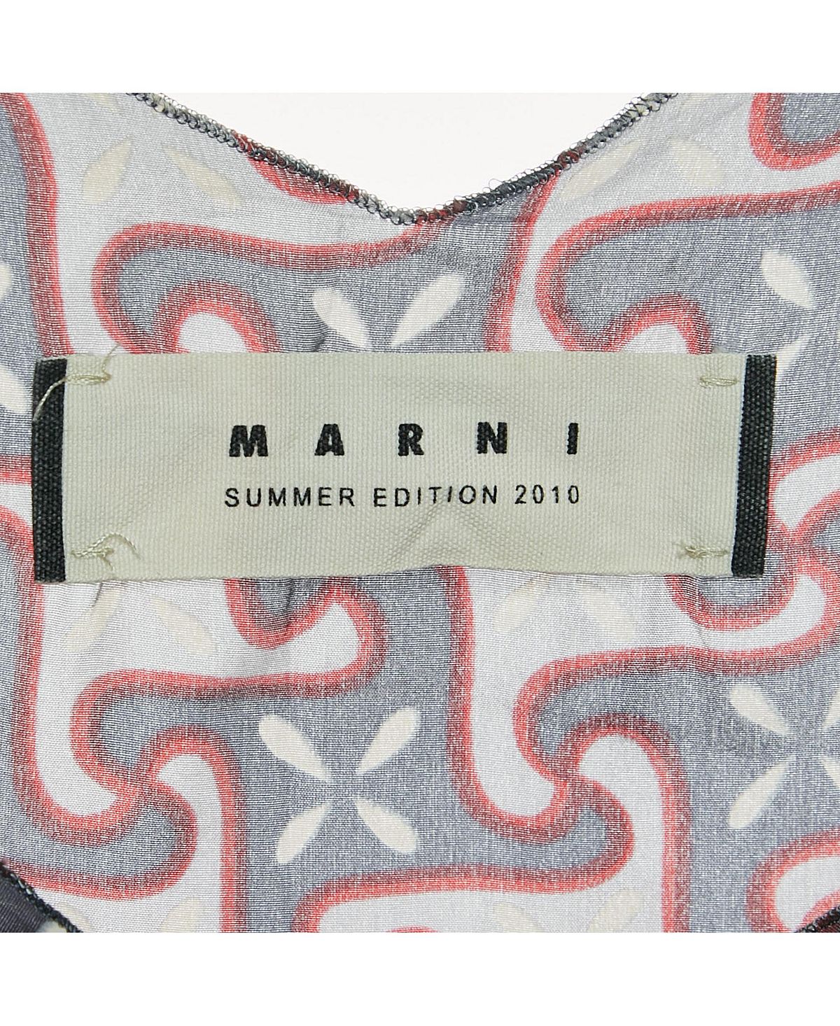 Pre-Owned Marni Women's Geometric Print Silk Draped Blouse view 4 — MAYCSS fashion products