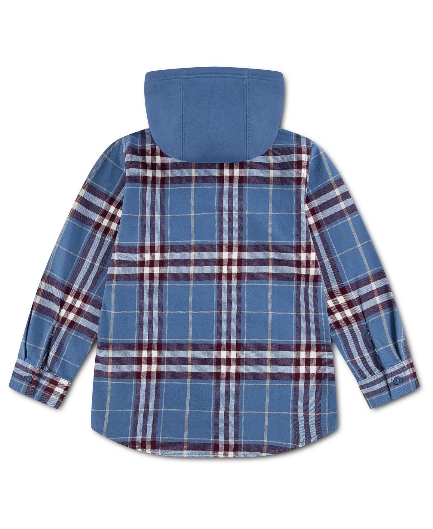 Рубашка Levi's Hooded Plaid Flannel Shirt для мальчиков, цвет: Синий — фото 2