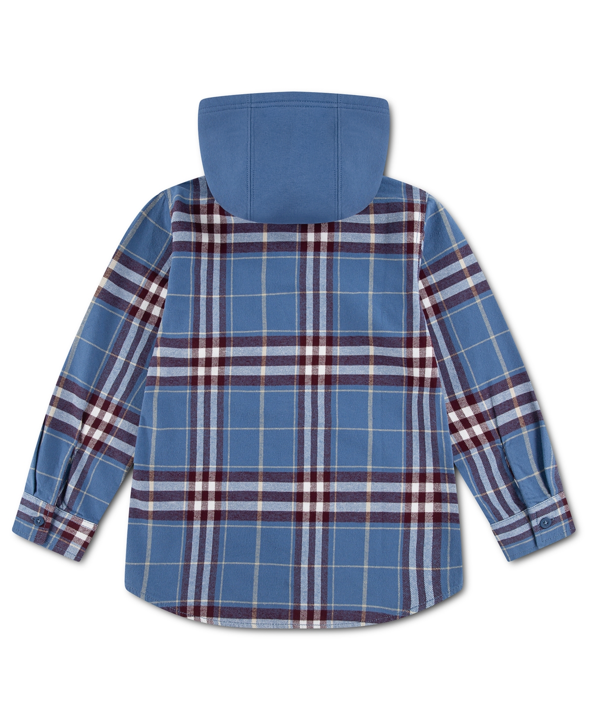 Levi's Boys' 4-7 Hooded Plaid Flannel Shirt