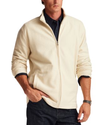Men's Knit Corded Full-Zip Sweater