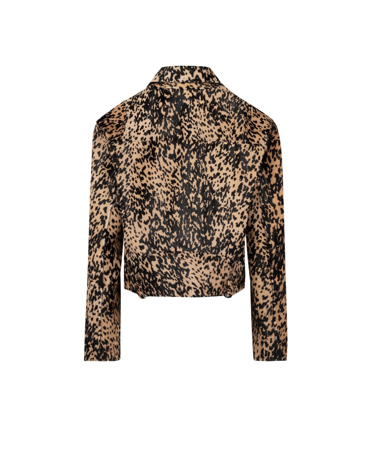 Женская куртка PCFG Your Itch Leopard-Print Kangaroo Leather, цвет: Леопардовый с принтом — фото 4
