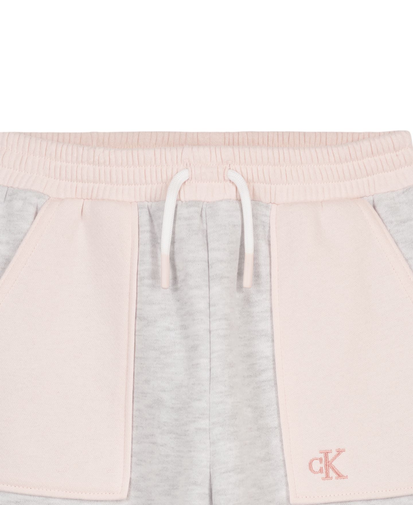 Комплект Calvin Klein Color-Block Hoodie and Joggers, 2-Piece Set для девочек, цвет: Розовый / Серый — фото 8