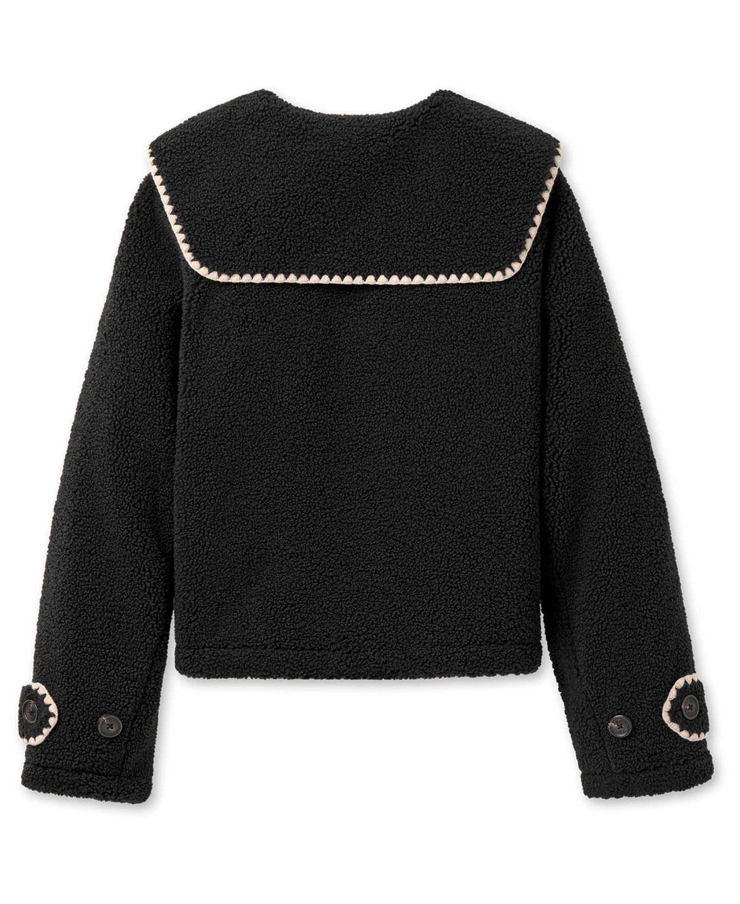 Женская куртка UGG® Nikia Relaxed-Fit Collared Neck, цвет: Чёрный — фото 3