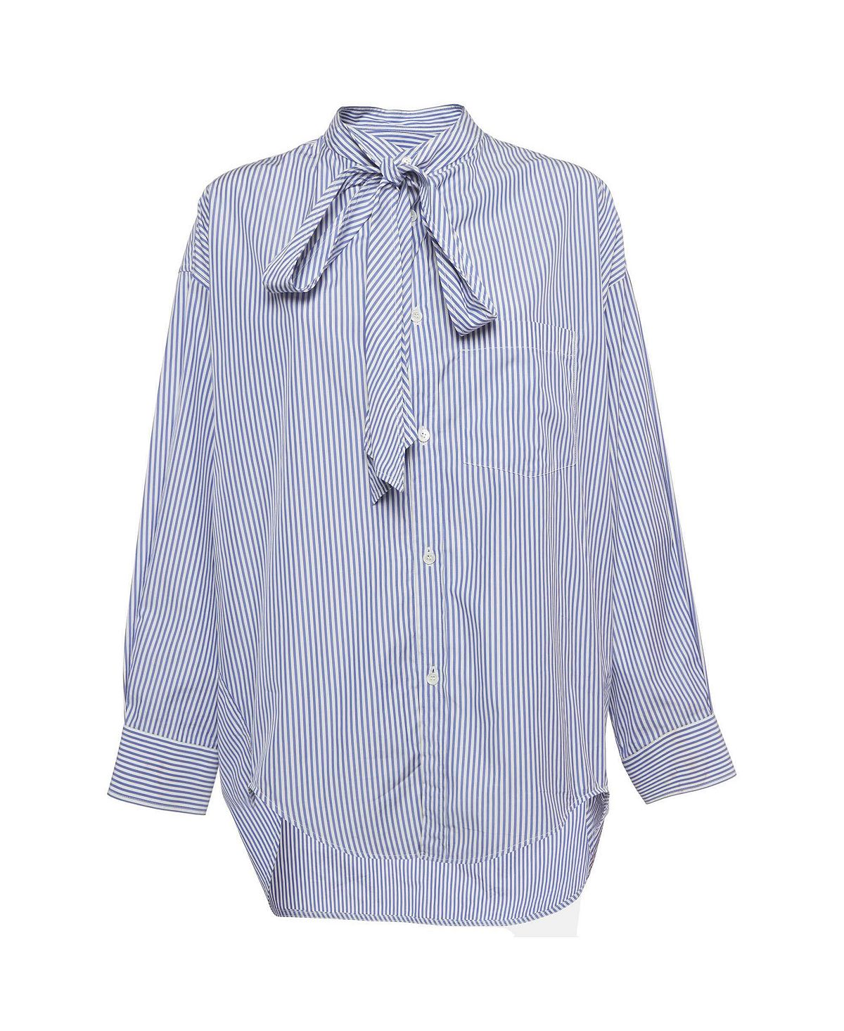 Pre-Owned Balenciaga Women's Striped Cotton Oversized Shirt view 1 — MAYCSS fashion products