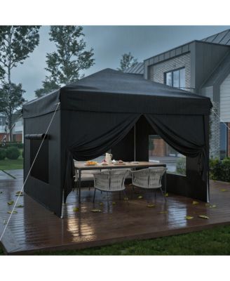 Pop Up Gazebos with Sidewalls, Folding Canopy Tent with Steel Frame and Sandbags for Patio Backyard Party Camping