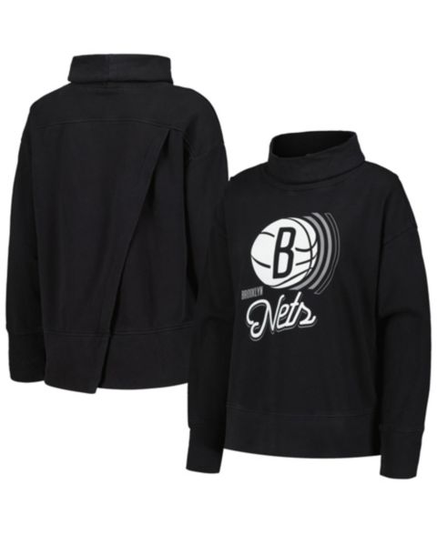 Женская толстовка LevelWear Black Brooklyn Nets Sunset Pullover