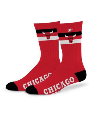 Men's and Women's Chicago Bulls Team Color Two-Stripe Crew Socks