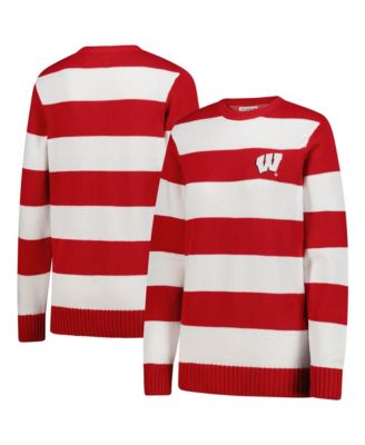 Men's and Women's White Wisconsin Badgers Renew Knit Stadium Sweater