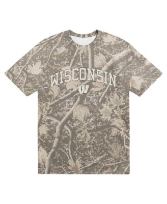 Men's Camo Wisconsin Badgers Back Bay Heavyweight T-Shirt
