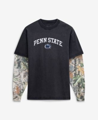 Men's Black/Camo Penn State Nittany Lions Back Bay Twofer Heavyweight Long Sleeve T-Shirt