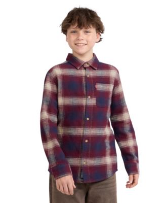 Boys' 8-20 Shadow Plaid Long-Sleeve Shirt