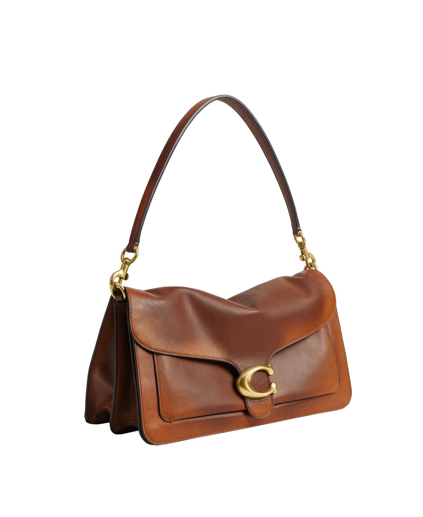 Женская сумка COACH Tabby Large Loved Leather Shoulder 36, цвет: Латунный / Коричневый — фото 4