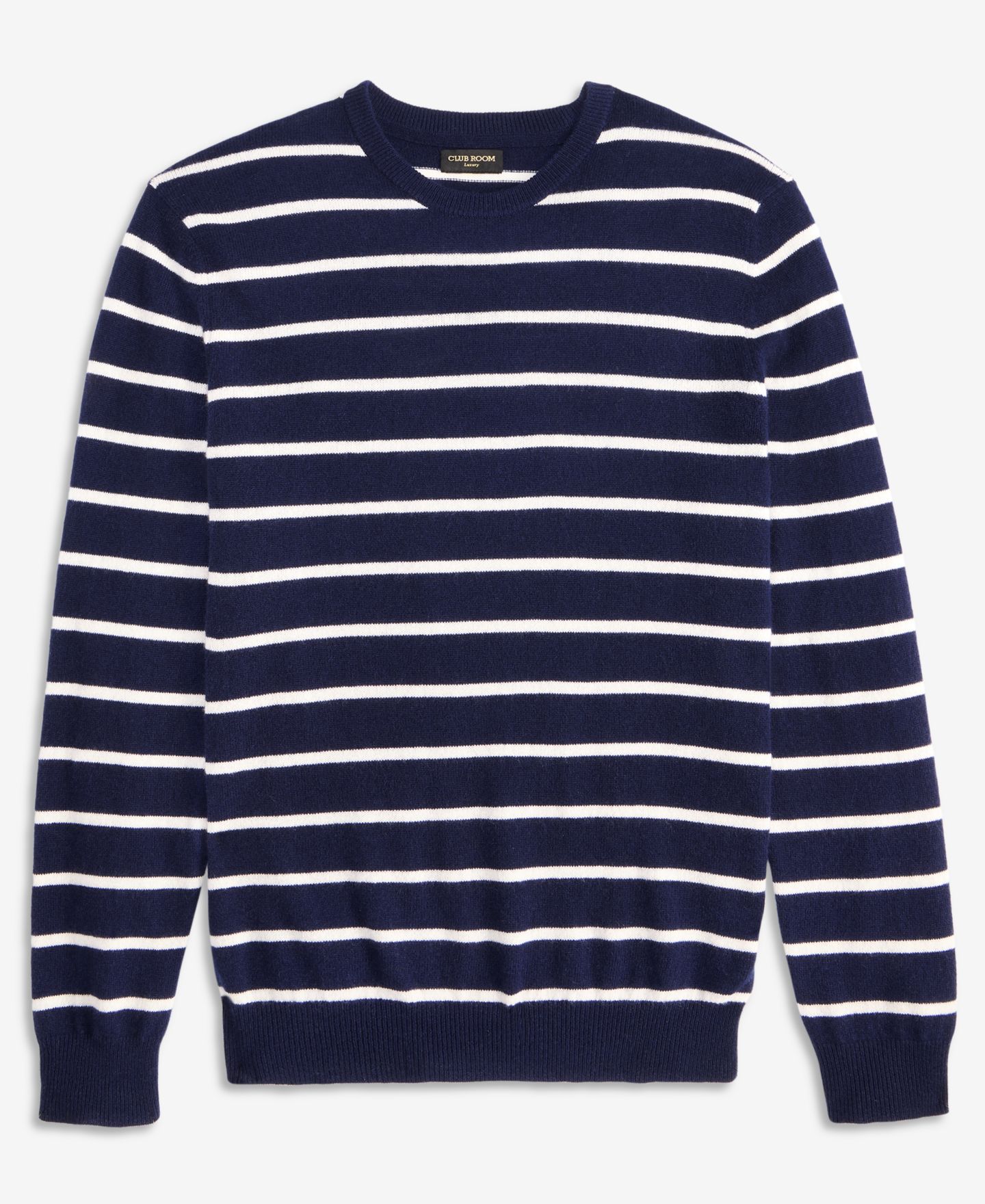 Мужской свитер Club Room Cashmere Sailor Stripe, цвет: Тёмный угольный — фото 10