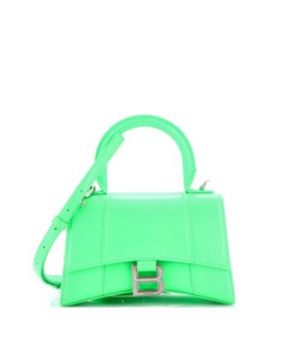 XS Hourglass Top Handle Bag Leather