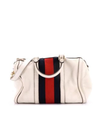 Medium Vintage Web Boston Bag Leather