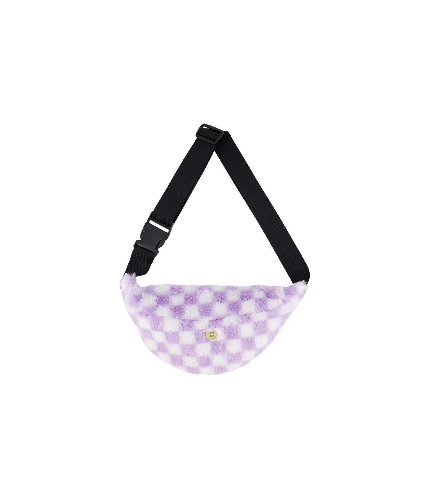 Детская сумка Deux par Deux Checkered Adjustable Strap Fanny, цвет: Сиреневый / Белый — фото 3