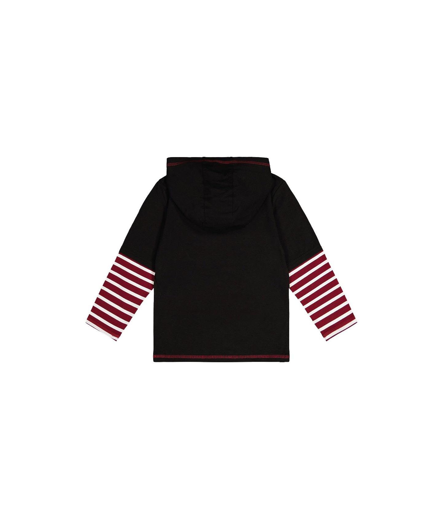 Рубашка Deux par Deux Fake Double Sleeve Hooded Shirt для мальчиков-малышей, цвет: Чёрный — фото 5