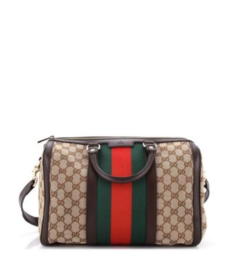Medium Vintage Web Boston Bag GG Canvas