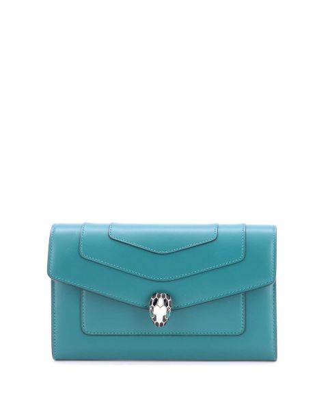 Pre-Owned Bvlgari Serpenti Forever Wallet Leather