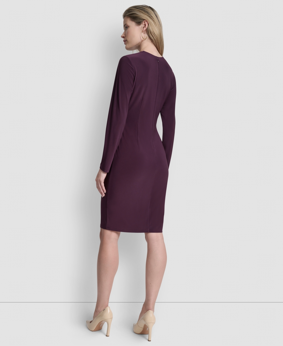 Dkny Women's V-Neck Faux Wrap Dress
