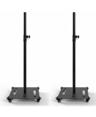 Speaker Stand 2Pc Heavy Duty Adjustable Height 61" DJ PA Stands 35mm Mount 100Lb Capacity