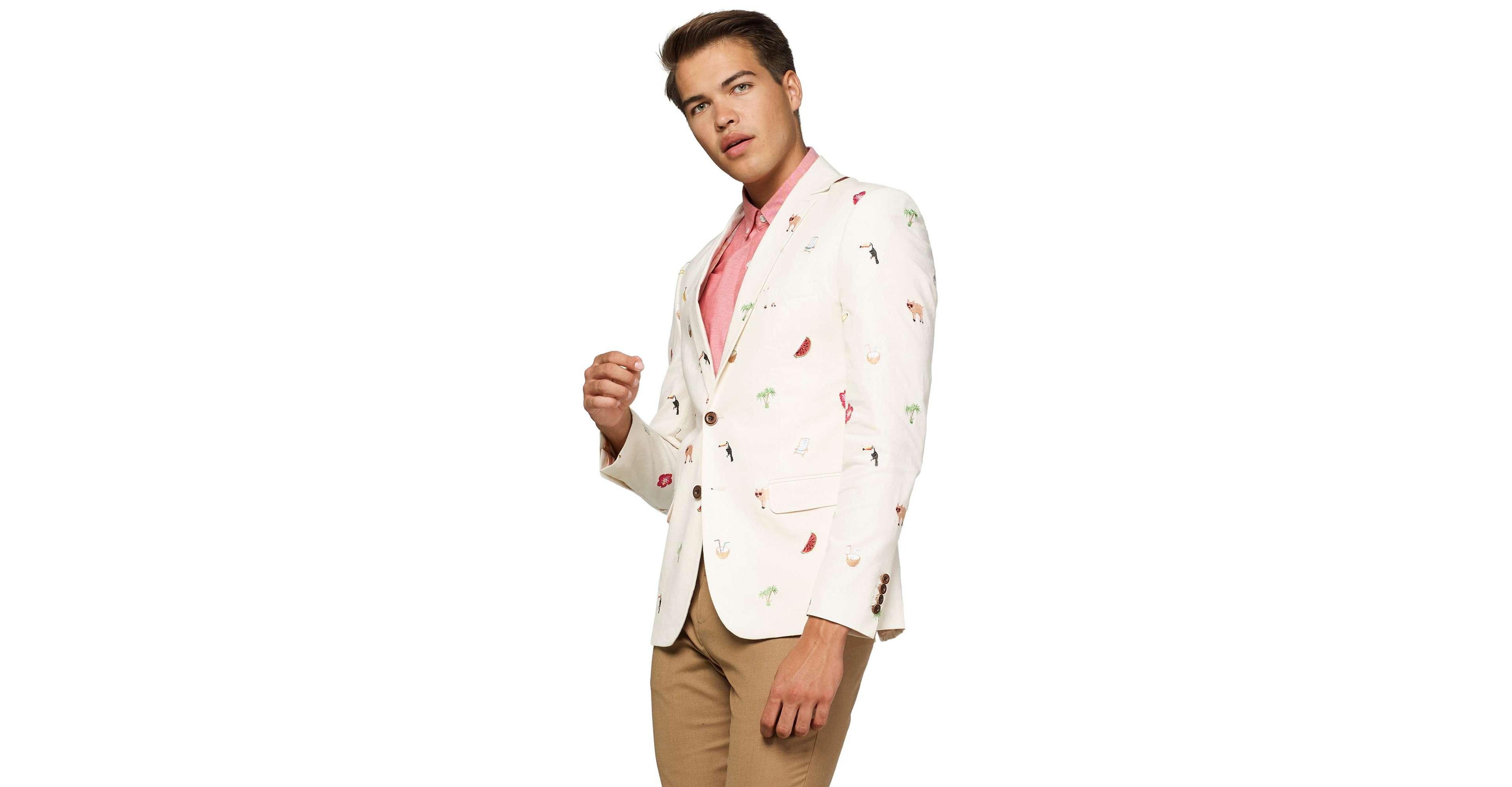 OppoSuits Men's Blazer Tropical Summer Birds Suit Jacket
