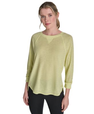 Women's Mini Slub Waffle Three-Quarter-Sleeve T-Shirt