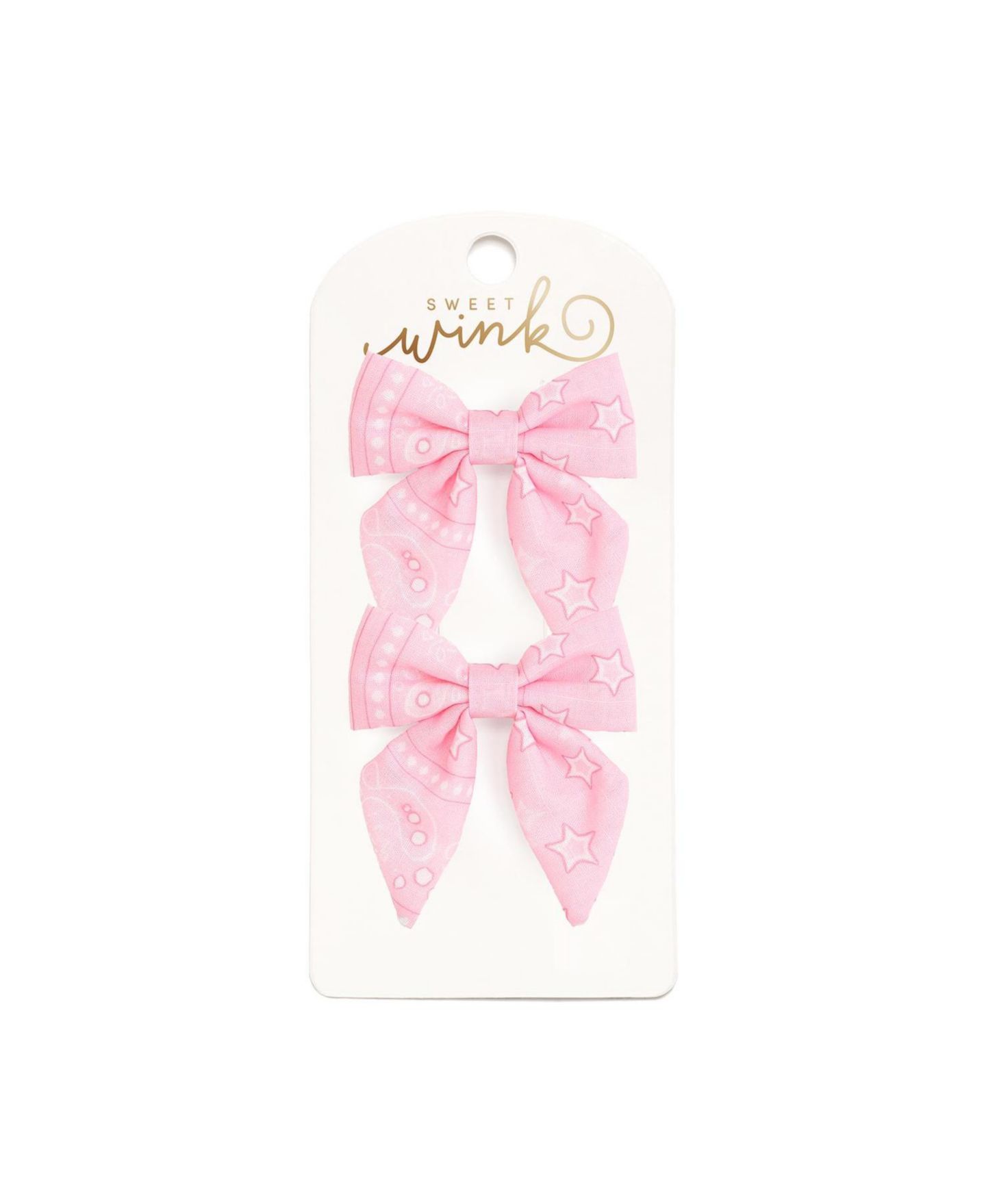 Аксессуары для волос Sweet Wink Bandana Western Bow Clip Set для девочек, цвет: Розовый — фото 1