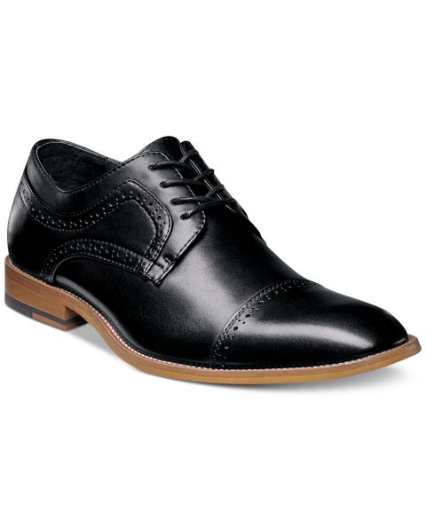 Мужские лоферы Stacy Adams Men's Dickinson Cap Toe Oxfords, цвет: Чёрный