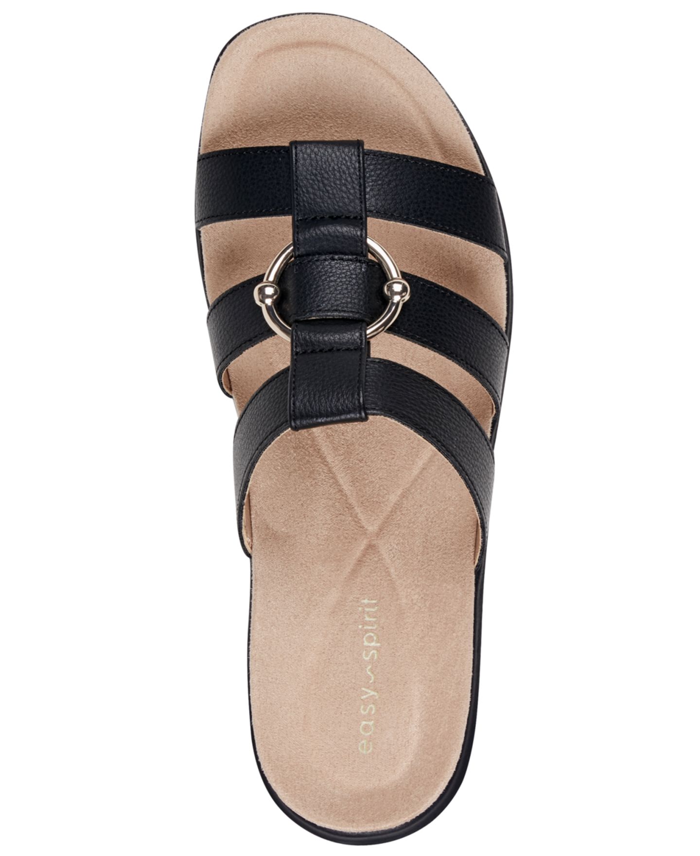 Женские сандалии Easy Spirit Wisdom Flat Slip-On, цвет: Чёрный — фото 4