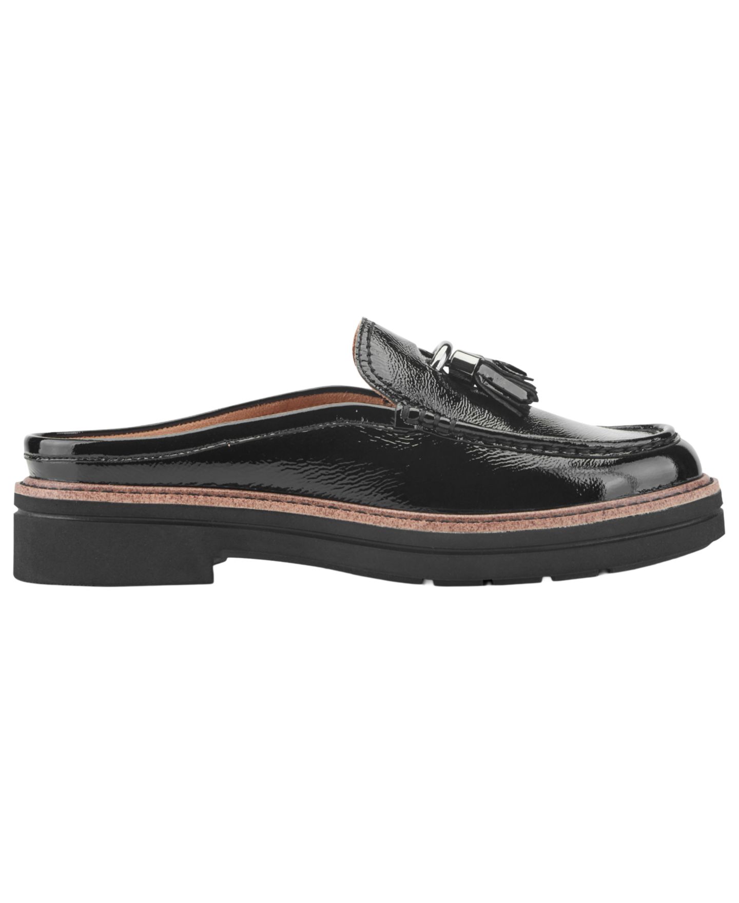 Женские сабо Easy Spirit Zarina eFlex Tassel Mule, цвет: Чёрная лаковая кожа — фото 2
