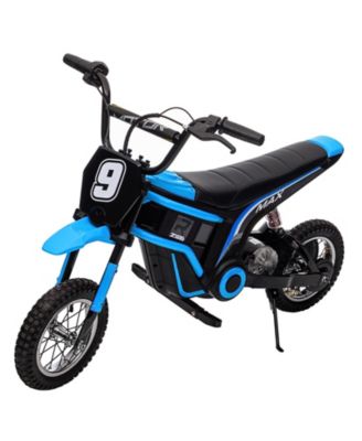 24V 350W Dirt Bike, 3 Speed Modes, Up to 14.3 MPH,   Shock-Absorbing Suspension, Off-Road