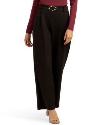 Juniors' Mid-Rise Wide-Leg Pants