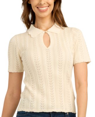 Women's Pull-On Polo Collar Sweater