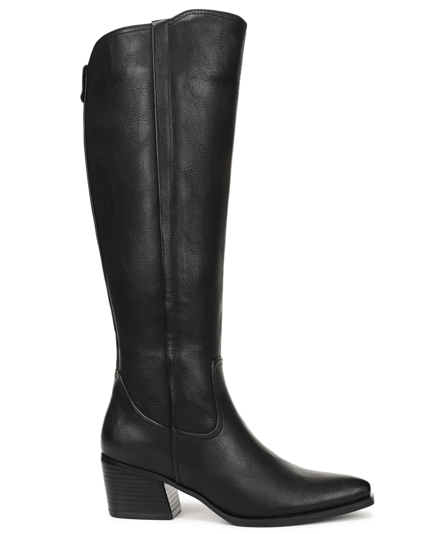 Женские ботинки Naturalizer Golden Zipper Tall, цвет: Чёрная искусственная кожа — фото 2