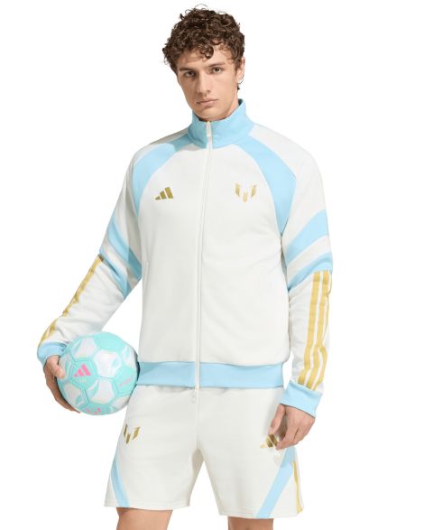 Мужская куртка adidas Messi House of Tiro Track, цвет: Молочный белый