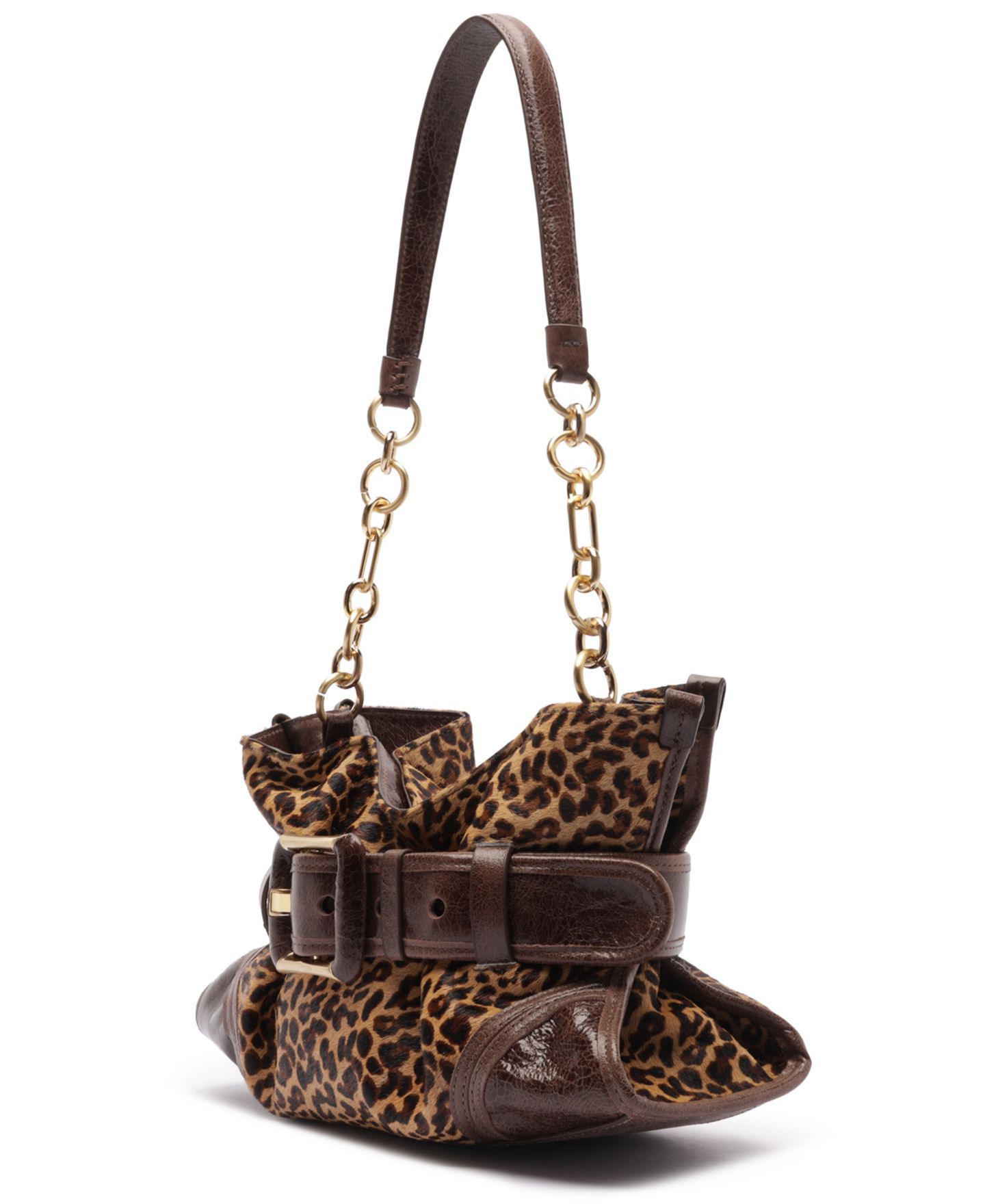 Женская сумка Arezzo Riley Small Leather Shoulder Handbag, цвет: Натуральный / Какао — фото 4