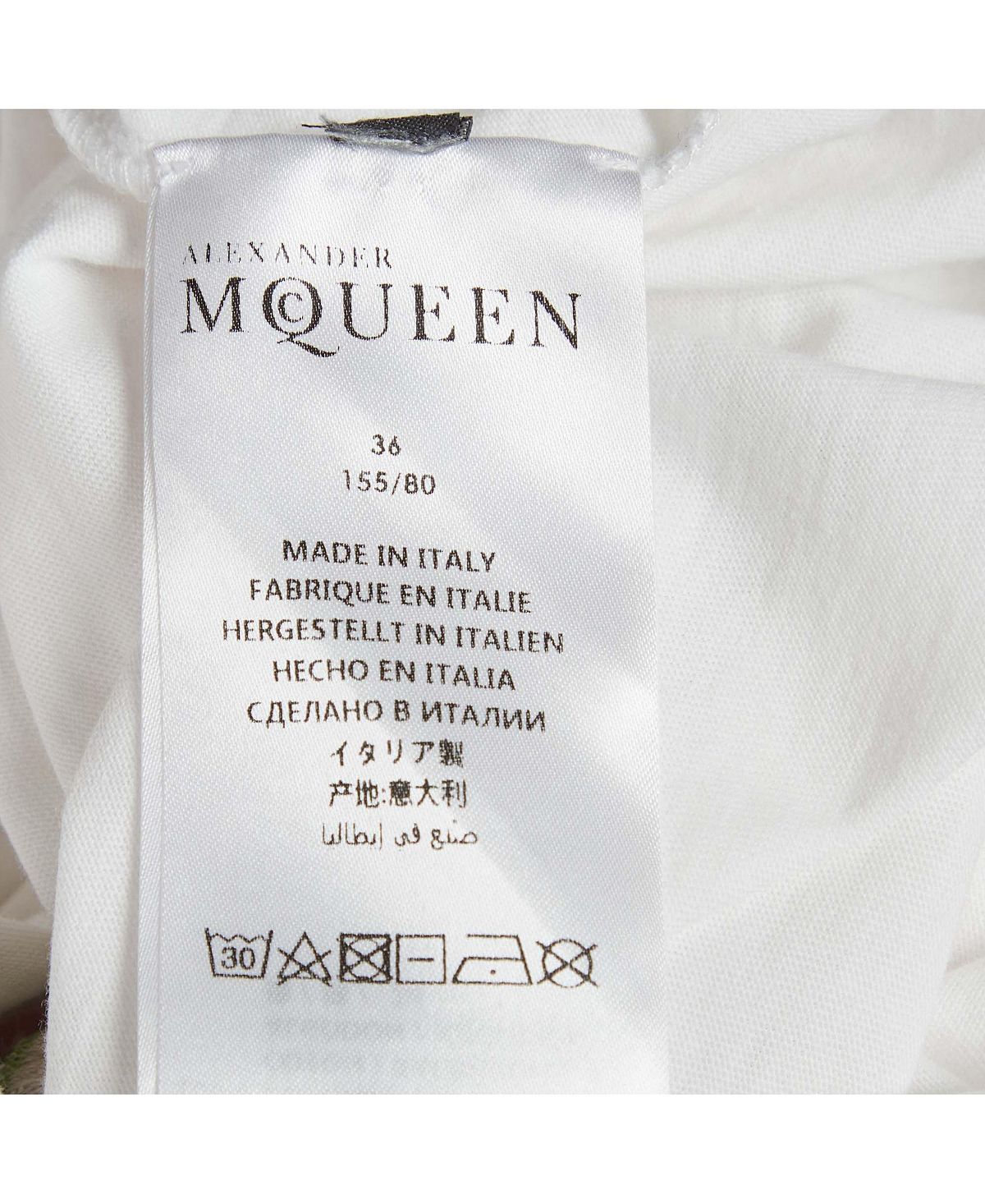Pre-Owned Alexander Mcqueen Women's Embroidered Botanical Jersey T-Shirt view 5 — MAYCSS fashion products