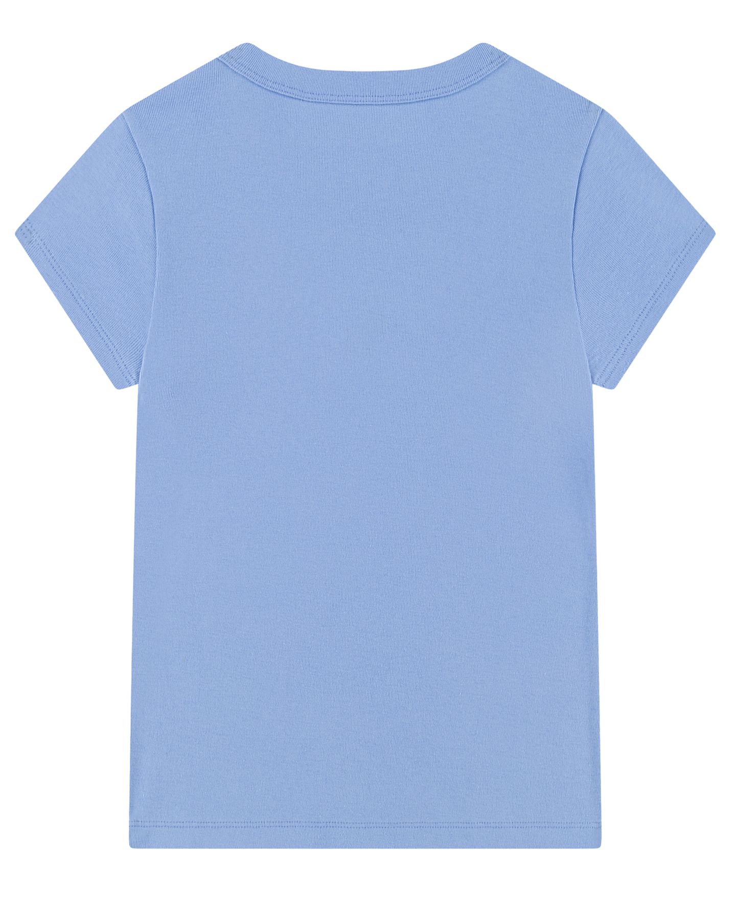 Футболка abercrombie kids Oversized Short-Sleeve T-Shirt для девочек, цвет: Светлый пастельный синий — фото 2