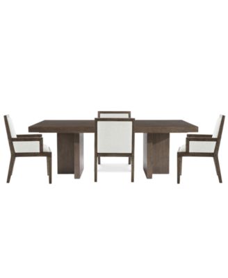 Outline 5-Piece Rectangle Dining Set (Table & 4 Wooden Frame Arm Chairs)