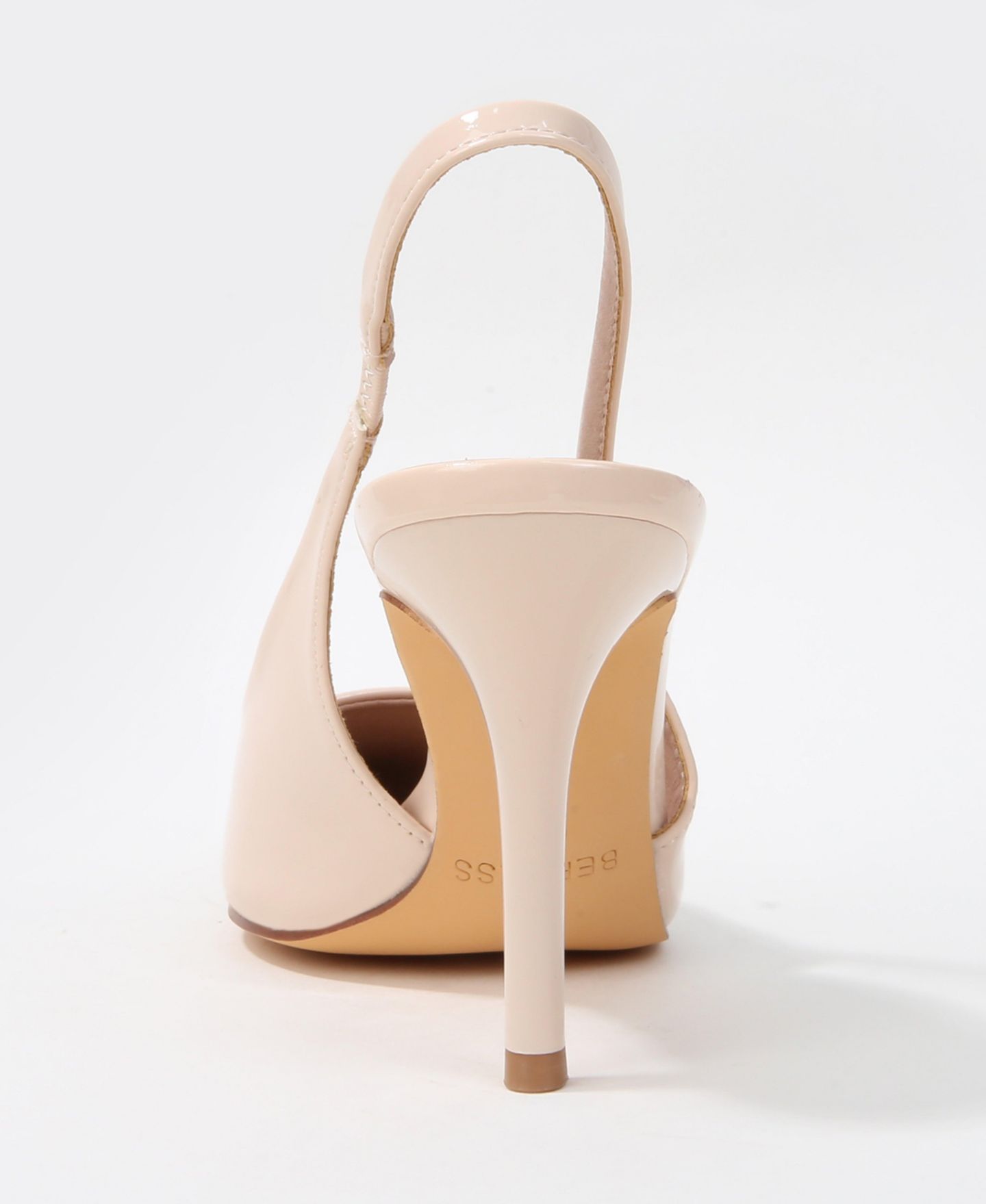Женские туфли BERNESS Crescentia Patent Slingback Stiletto Pumps, цвет: Бежевый — фото 4