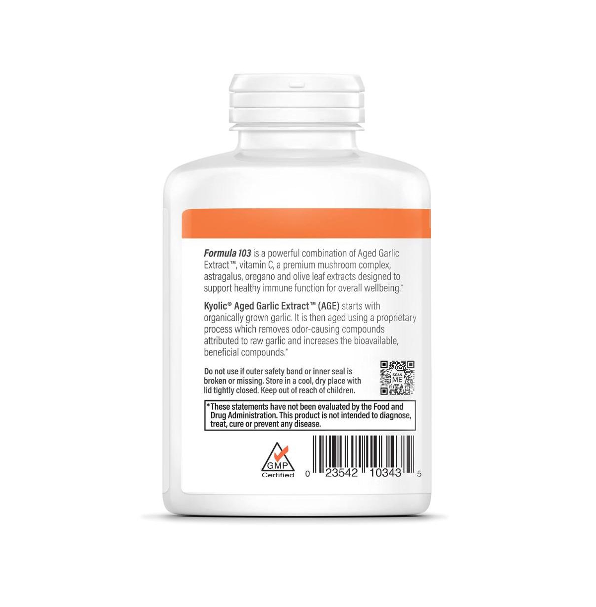 Kyolic Aged Garlic Extract Formula 103, Immune Support