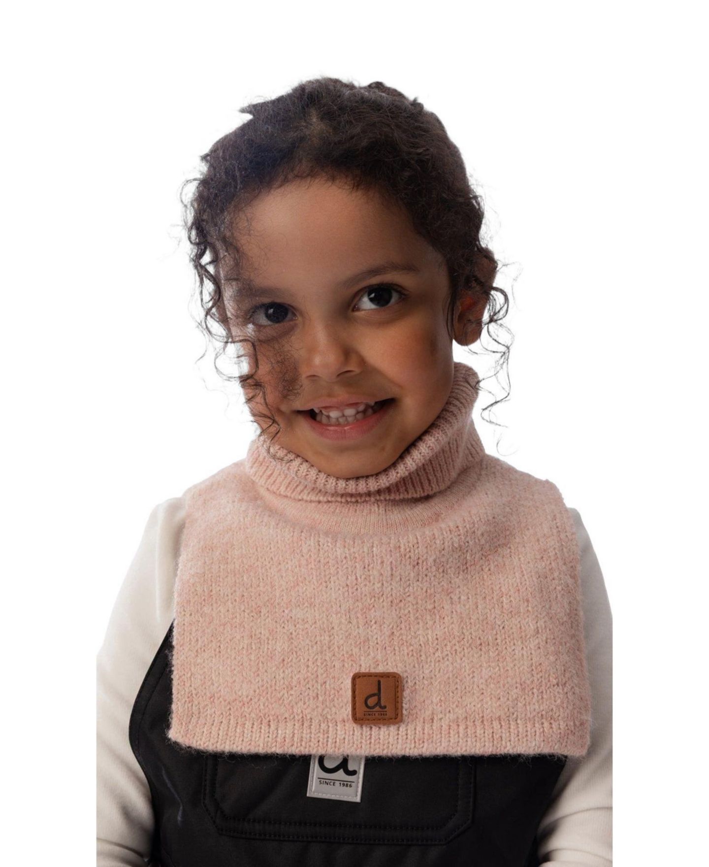 Deux par Deux Little and Big Girl 5-14Y Knit Turtle Neckwarmer, цвет: Бледный пыльный розовый — фото 2